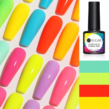 

UR SUGAR Neon UV LED Nail Gel Glow In Dark Fluorescent Gel Semi Permanent Soak Off Luminous Gel Varnish Nail Art Varnish