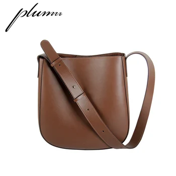 

Plumn Shoulder Strap Bucket Bag Vintage Large Capacity Women's One Shoulder Messenger Bag