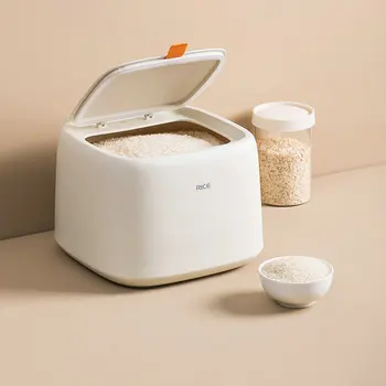 

Flip Cover Non Toxic Safety Rice Box Household Insect Proof And Dustproof Simple Fashion Rice Storage Box