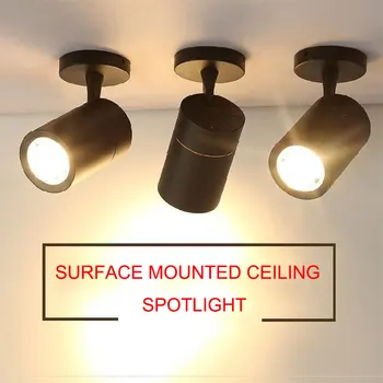 

LED Spotlight Ceiling Down Light 7w12w20w30w Full Set Of Clothing Store Background Wall Exhibition Hall High Power COB Spotlight