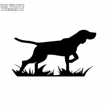 

Volkrays Personality Car Sticker Bird Dog Hunting Pointer on Point! Accessories Cover Scratch Vinyl Decal Black/Silver,7cm*15cm