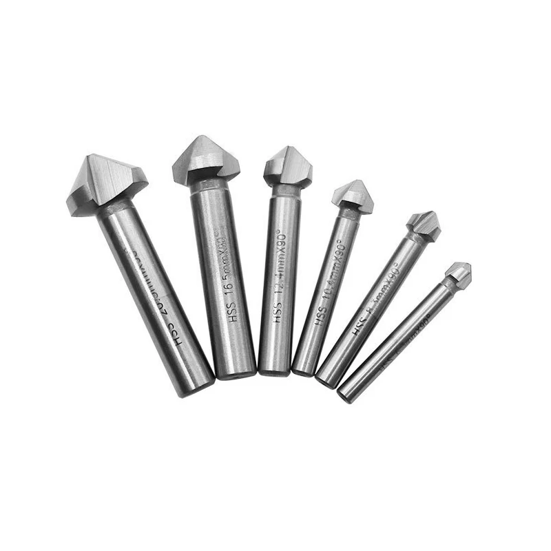 Многофункциональная фреза 90 градусов Круглый хвостовик три канавки снятие фаски