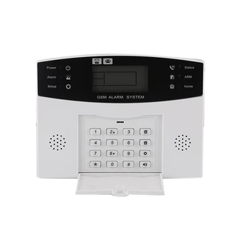 

Remote Control Voice Prompt Wireless Door Sensor Home Security GSM Alarm Systems LCD Display Wiress Siren US Plug
