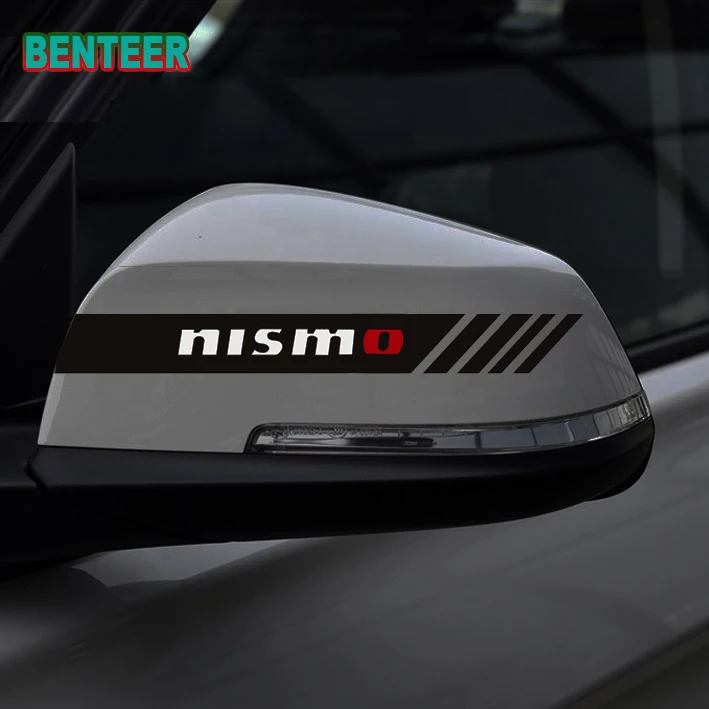 2 шт. nismo Автомобильная наклейка на зеркало заднего вида для Nissan JUKE QASHQAI J10 J11 Tiida Sunny