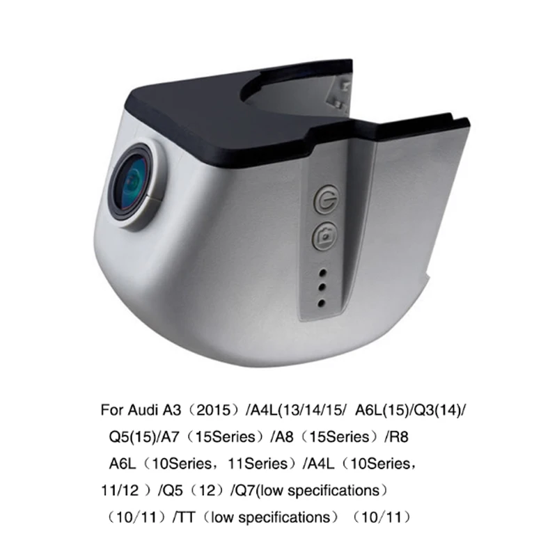 Белый Ainina WiFi Скрытая Автомобильная dvr камера рекордер для Audi A3/A4L/A6L/Q3/Q5/Q7/TT, WiFi приложение управления автомобилем Dashcam - Название цвета: Белый