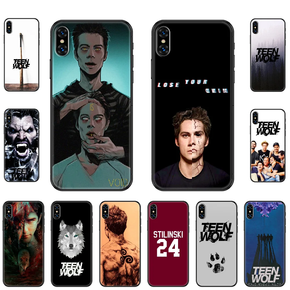 Чехол для телефона TV TEEN WOLF iphone 4 4s 5 5S SE 5C 6 6S 7 8 plus X XS XR 11 PRO MAX 2020 black painting hoesjes luxury