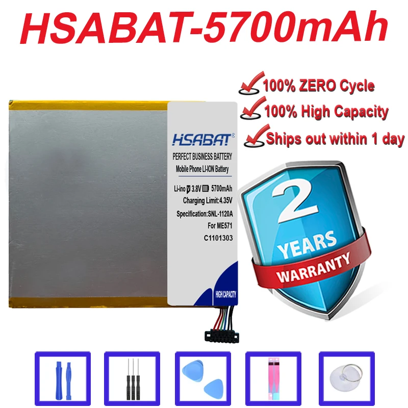Оригинальный аккумулятор HSABAT 5700 мАч C11P1303 для Asus Google Nexus 7 &quot7 II 2 2nd Gen 2013 ME571 ME57K ME57KL