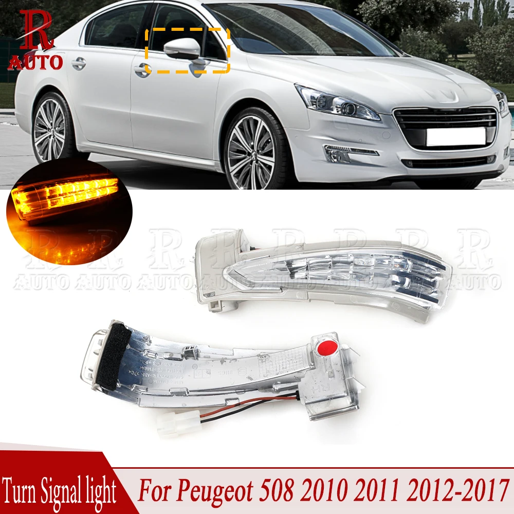 R-Auto Led Specchietto Retrovisore Indicatore Di Direzione Lampada Laterale Car Styling Per Peugeot 508/508 Sw 2010 2011-2015 2016 2017 6325 J5 6325 J