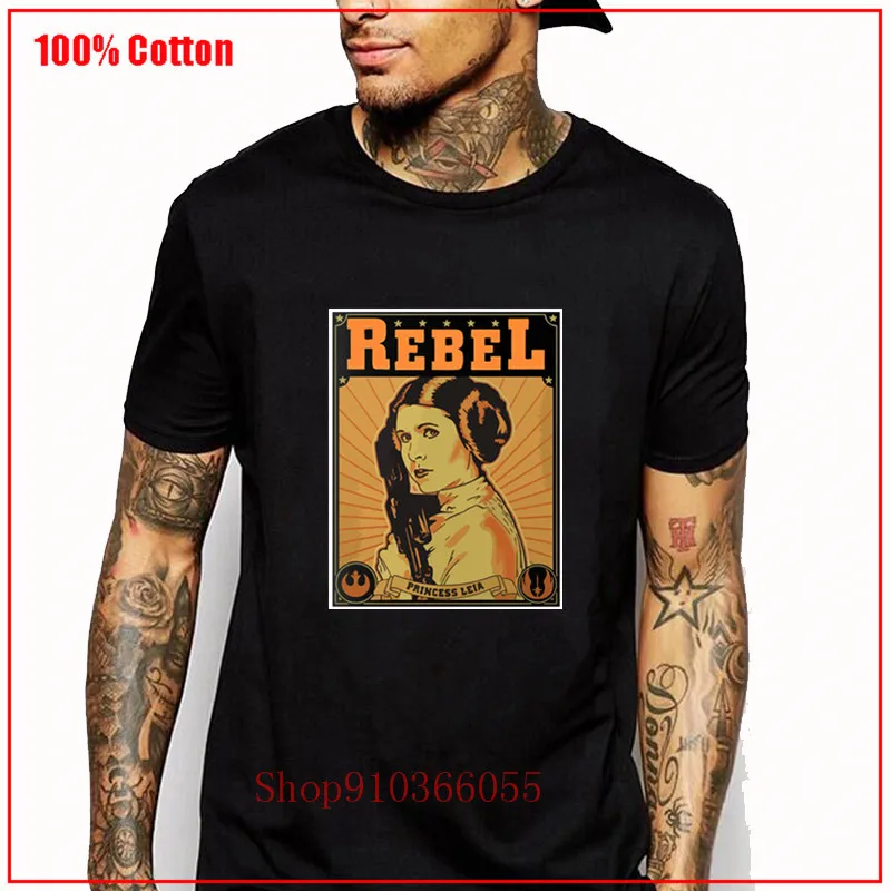 Лучшая сделка rebel princess leia футболка с рисунком мягкие хлопковые Забавные футболки