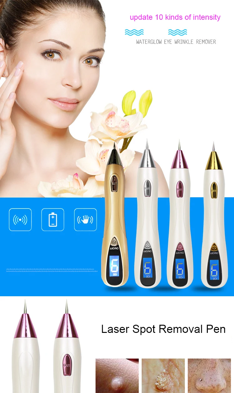 

Mole Freckle Removal Pen LCD 5 Adjustable Scanspot Power Dark Spot Mole Remover Microcomputer Skin Wart Tag Tattoo Remaval Tool