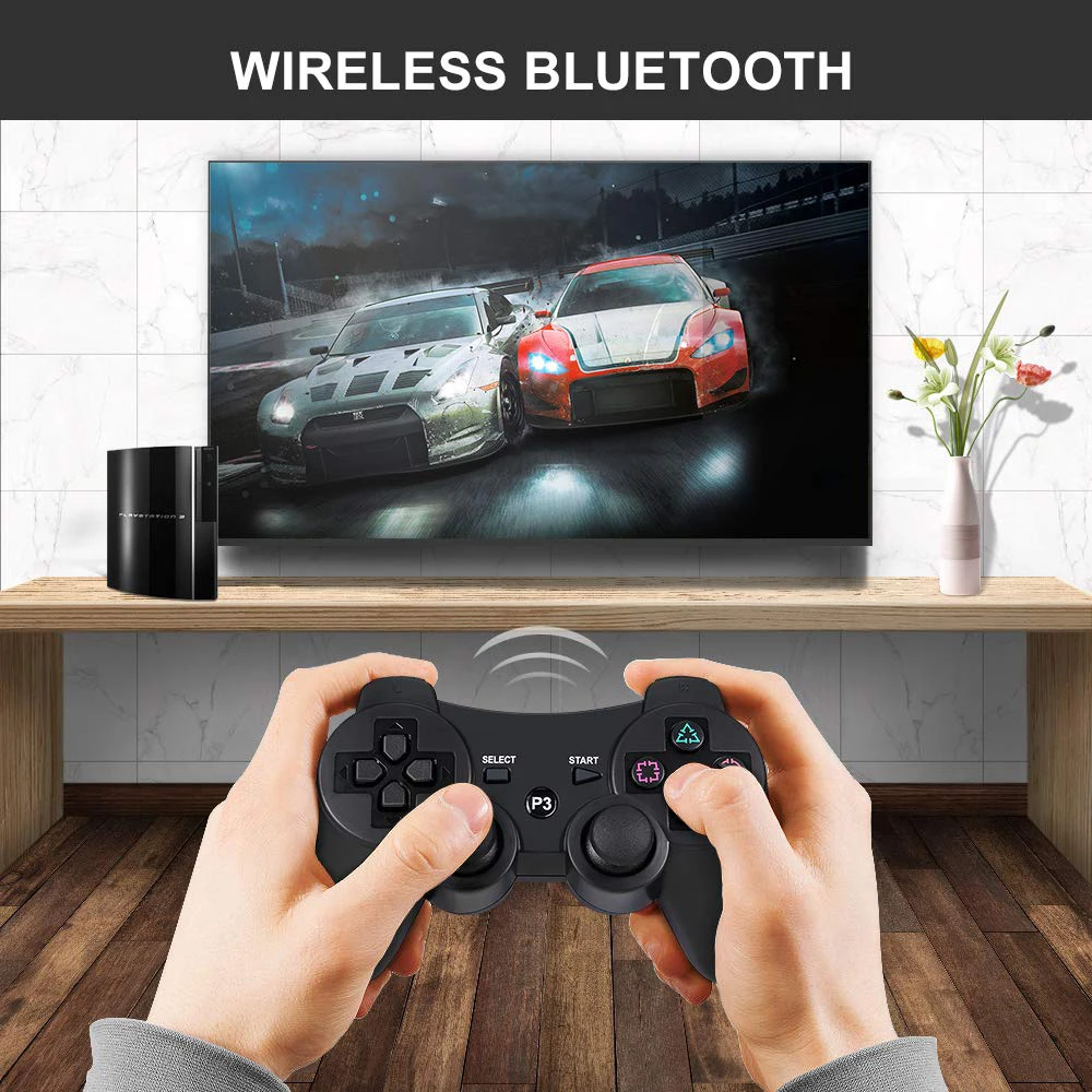 Беспроводной игровой bluetooth-контроллер Беспроводной геймпад Профессиональный джойстик с 6-осевым Поддержка 10 м Беспроводной игрового джойстика для PS3