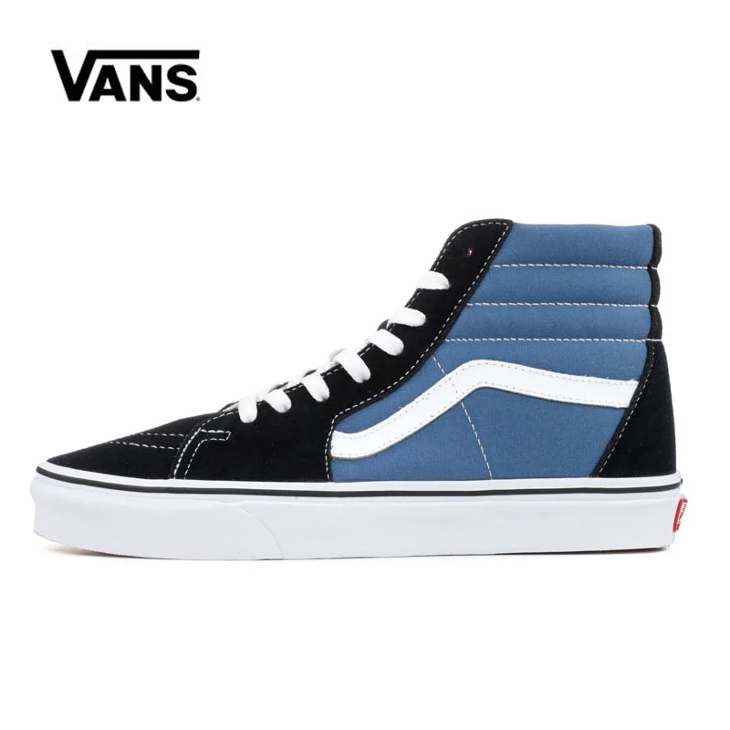Оригинальные темно-синие туфли Vans Sk8 для мужчин и женщин Высокие классические