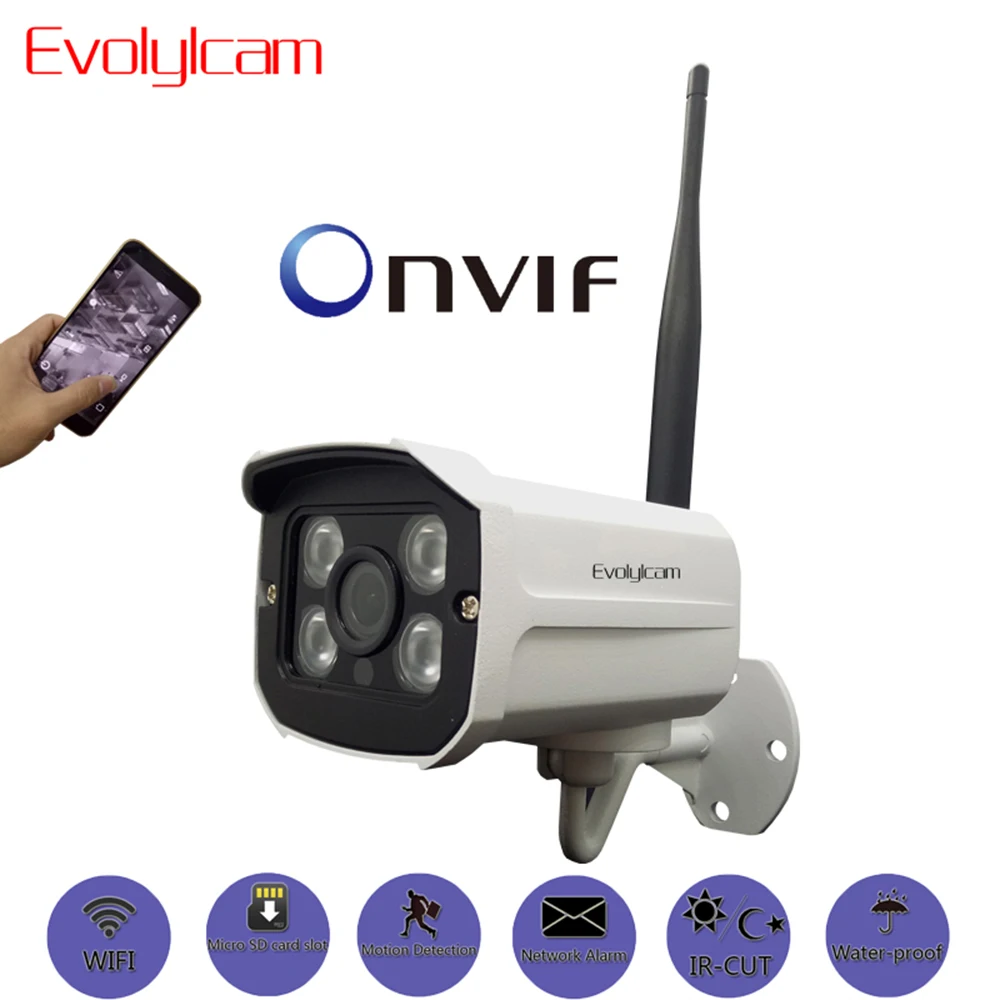 Беспроводная IP-камера Evolylcam HD 1 МП 720P/ 960P 1.3 Мп/1080P 2 Мп с Wi-Fi сетевой сигнализацией