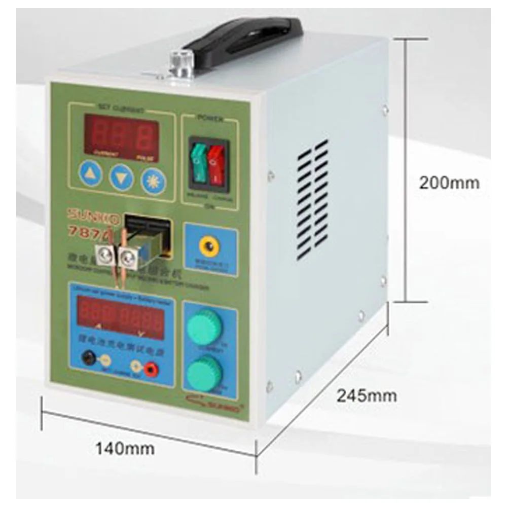 

Sunkko 787A+ 220V Battery Spot Welder Pulse Welding Machine for 18650 Lithium-ion Battery Packs 0.05 - 0.2 mm