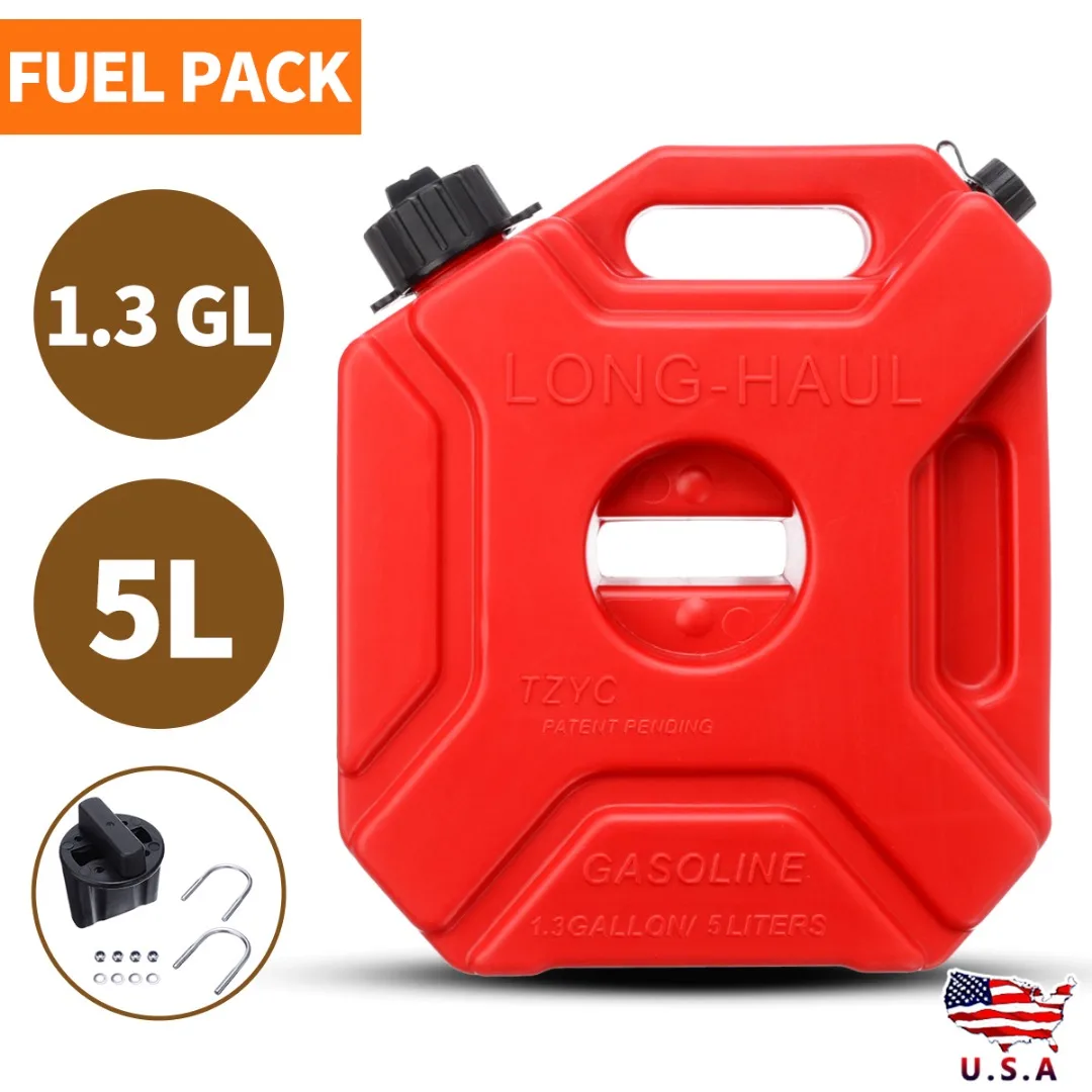 

1.3GL 5L Fuel Tank Cans Motorcycle Car Off Road ATV UTV Spare Plastic Petrol Tanks Cars Oil Container Can with Lock