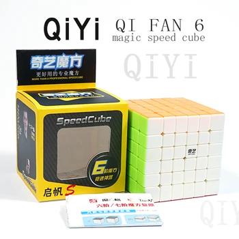 

Original QiYi Qifan S 6x6 magic speed cube Stickerless black Competition puzzle cubes educational toys