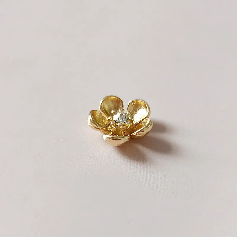 금속 합금 KC 금도금 꽃, 쥬얼리 제작용 DIY 수제 재료, 13mm, 30 개