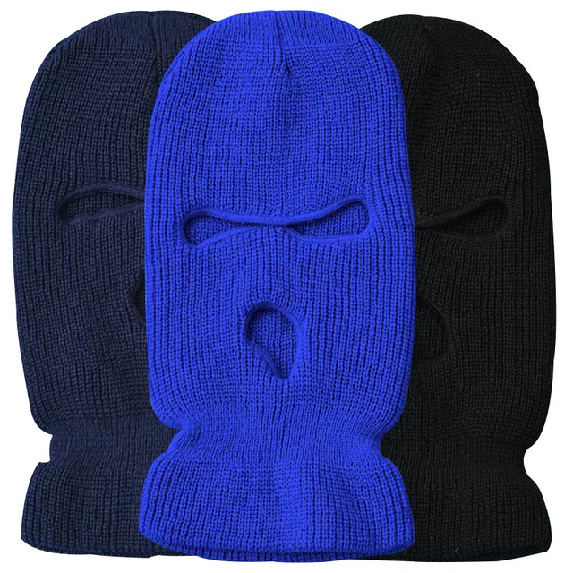 Stay warm and protected with the Army Tactical Mask 3 Hole Full Face Mask