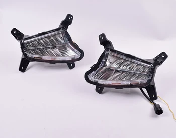 

for Hyundai Santro 2018 2019 DRL LED Daytime Running Lights with Yellow Turn signal light drl fog lamp