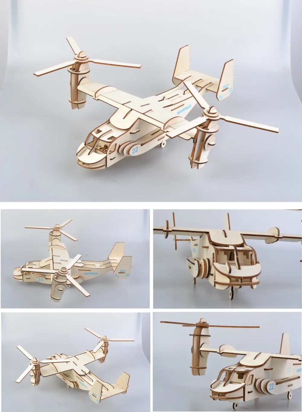 Osprey самолет DIY 3D деревянные головоломки деревянные ремесла набор для сборки резка деревянные игрушки для Рождественский подарок 3225