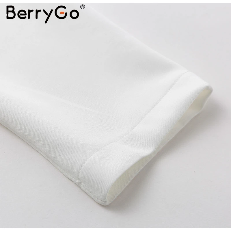 BerryGo элегантное платье-блейзер с длинным рукавом, женское однотонное офисное платье с отворотом, сексуальная мягкая рабочая одежда, осенние женские платья для вечеринок