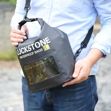 Водонепроницаемая сухая сумка прозрачная сумка для воды водостойкая плавающая лодка Каякинг Кемпинг 8л с окном#0810