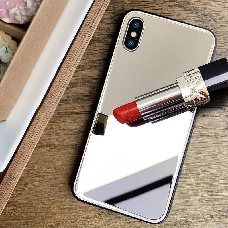 Полностью зеркальный чехол для iPhone 11 Pro Max X XS MAX XR 6 6s Plus 7 8 блестящий силиконовый из