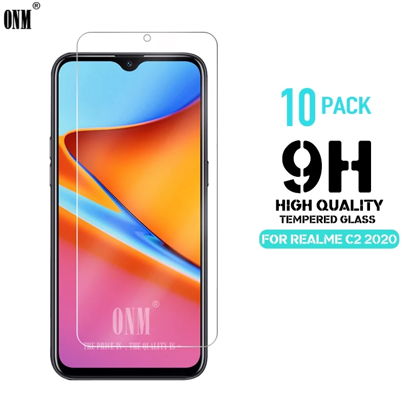 10 Pcs Tempered Glass For Realme C2 2020 Glass Screen Protector Premium Tempered Glass For Realme C2 2020 Protective Film