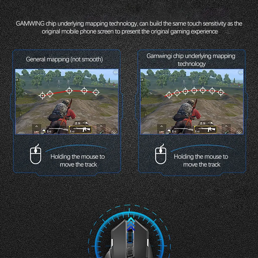 Bluetooth BattleDock Keyboard Mouse Converter PUBG Phone Game Controller Dual USB Ports with Phone