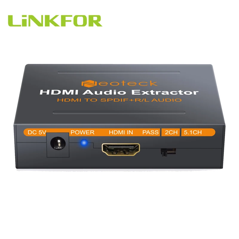 LiNKFOR 1080P HDMI к HDMI оптический TOSLINK SPDIF и аналоговый RCA L/R стерео аудио преобразователь HDMI аудио сплиттер адаптер