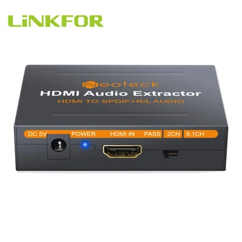 

LiNKFOR 1080P HDMI to HDMI Optical TOSLINK SPDIF and Analog RCA L/R Stereo Audio Extractor Converter HDMI Audio Splitter Adapter