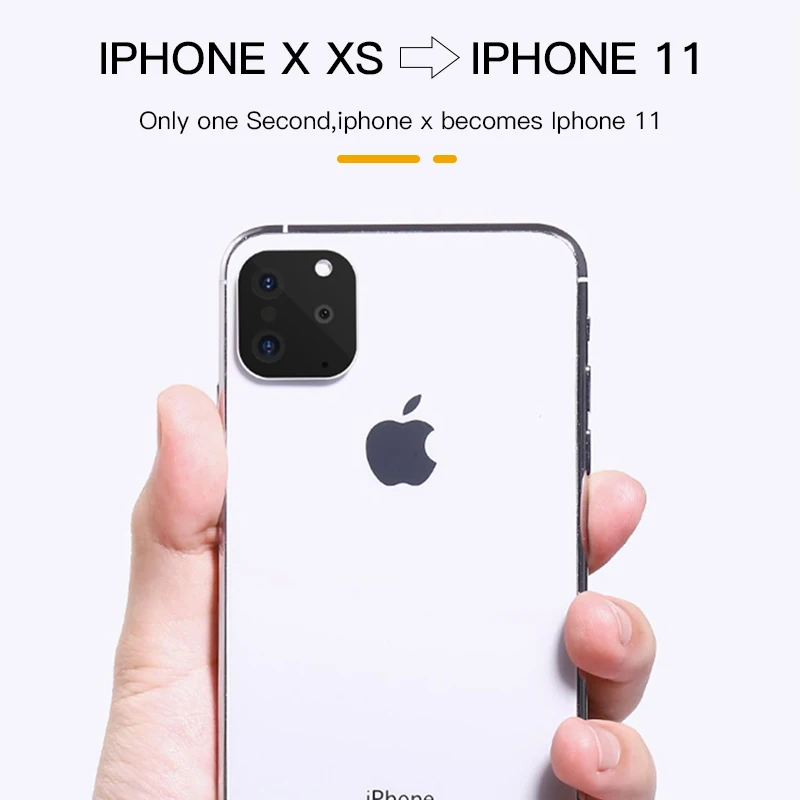 Металлическая защитная пленка для задней камеры для iPhone X S Max, защитная пленка для задней камеры для iPhone 11 Pro Max, Модифицированная поддельная наклейка Glas