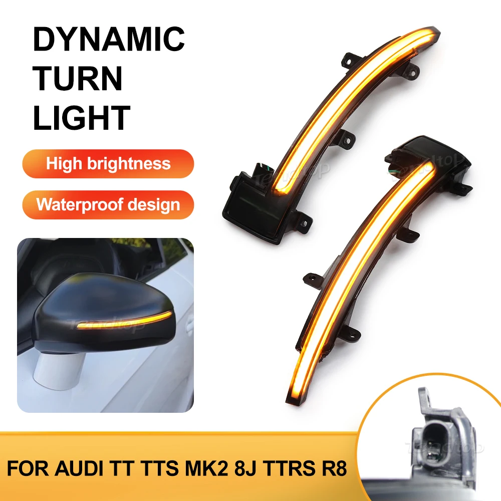 2pcs Led Strip Turn Signal Lamp Side Mirror Indicator Light Car Styling