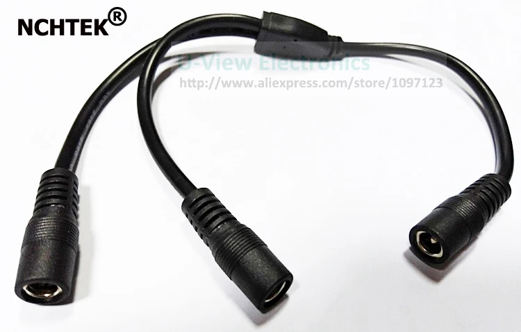 NCHTEK 18AWG DC 5 5x2 1 мм гнездовой к двойному 5*2 разъем Кабель-адаптер около 30