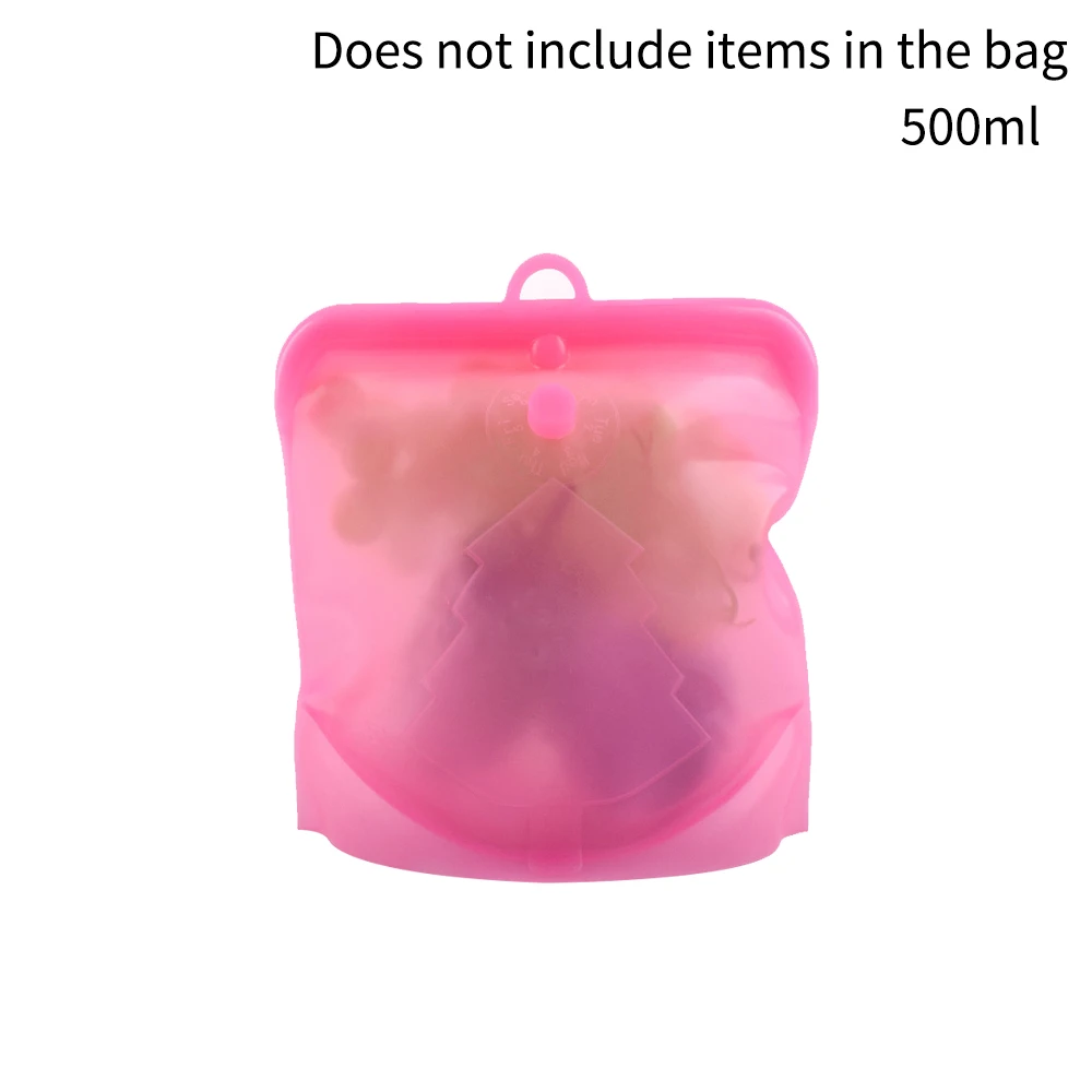 Leakproof Snack Bag Reusable With Date Pointer Food Storage Safe Fruit Silicone Portable Sealed Organizer Keep Fresh Kitchen