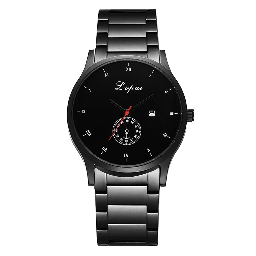 

Men's luxury personality quartz watch stainless steel military sports steel belt strap wrist quartz watch gift   50*