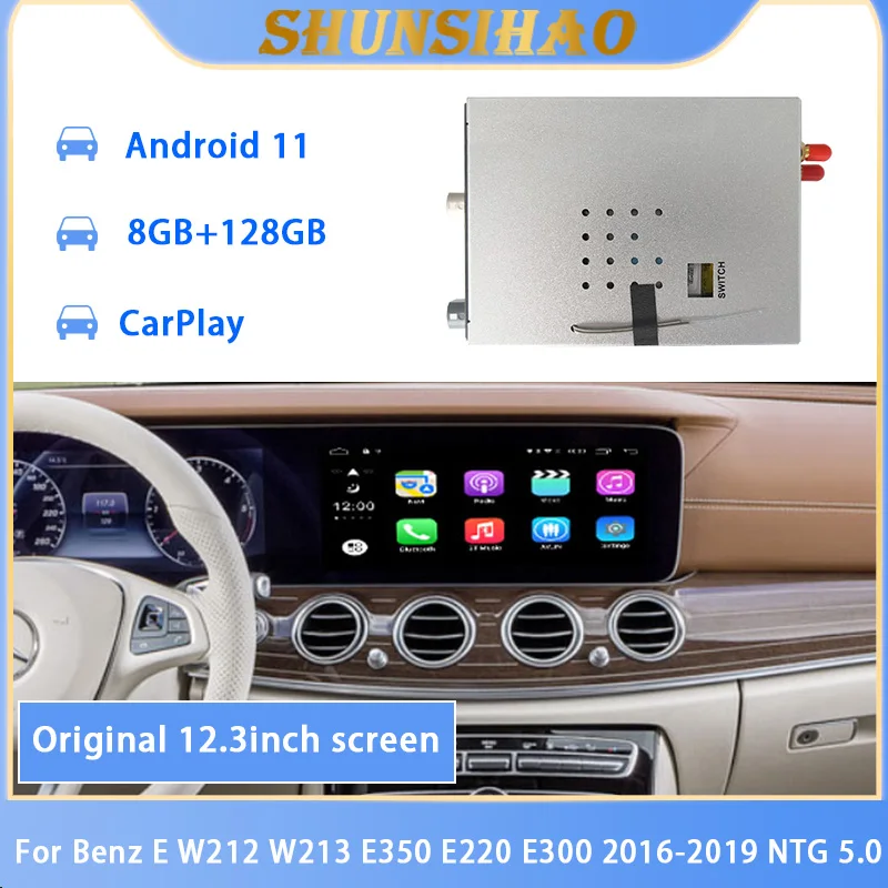 

Автомобильный GPS-навигатор ShunSihao, Android, для Benz E W213, E350, E220, E300, 12,3-2016, мультимедийный видеоинтерфейс, 2019 ГБ