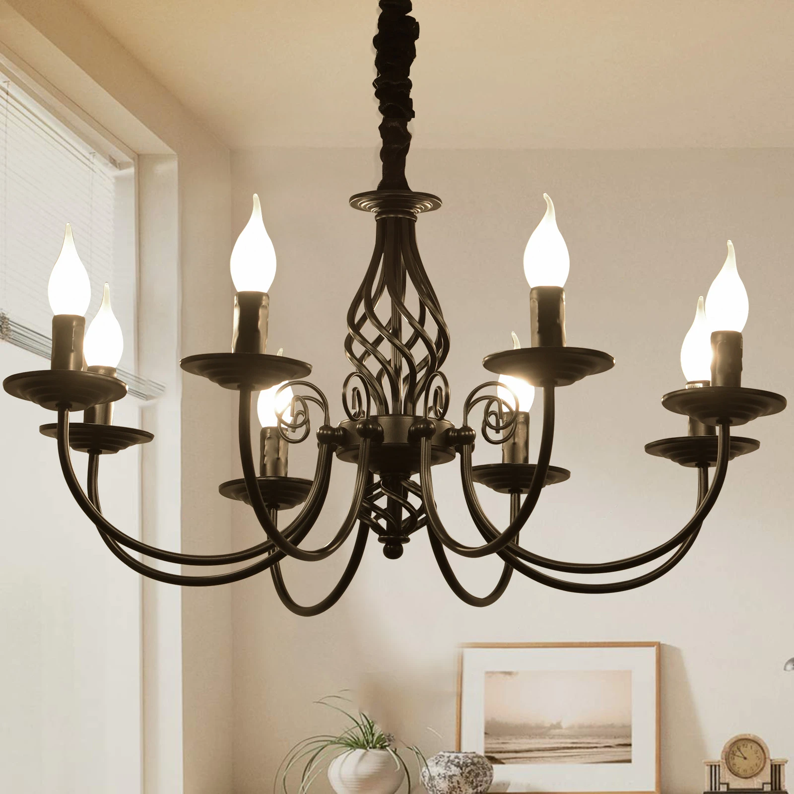 Ganeed Rustic Chandelier Retro Interior Lamp Ceiling Light Fixture For  Kitchen Farmhouse Dining Living Room Foyer Home Country - Chandeliers -  AliExpress