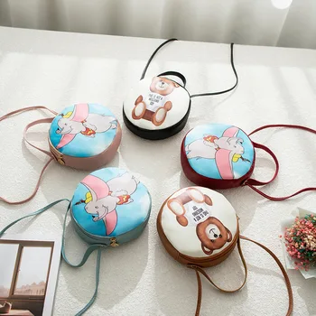 

Cartoon Print Contrast Small yuan bao Hand Bag 2020 li zhi wen Shoulder Bag Messenger Mini Phone Purse