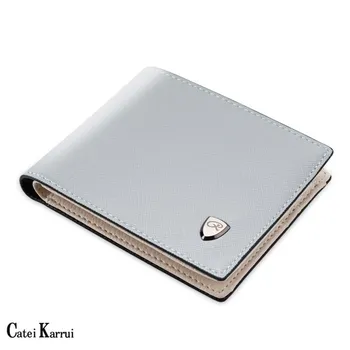 

Catei Karrui 2020 New Men's Short Wallet Cross Pattern Korean Small Wallet Multi-Card Position Internal Wallet Zipper Wallet