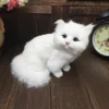 Realistic Plush Toy Simulation Cat Doll White Persian Cats Lifelike Kitten Model Birthday New Year Gift Home Decor Ornament 4
