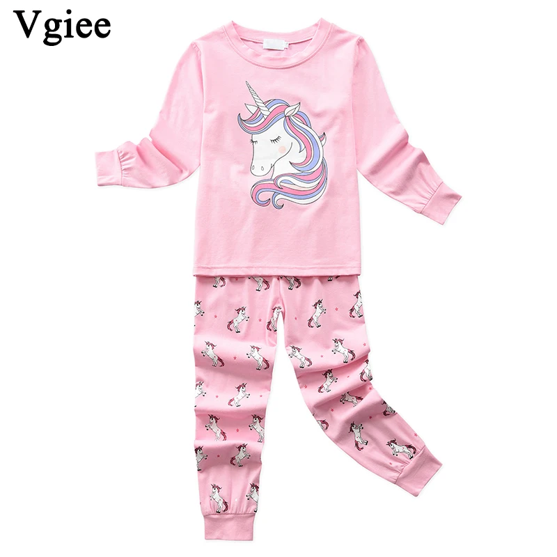 

Vgiee Children Boys Girls Clothes Fall Winter Full Cotton Unisex Pattern for Unicorn Baby Kids Clothes Girl Set Outfit CC643