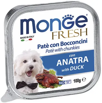 

MONGE MONGE DOG FRESH for adult dogs with duck pate 100g
