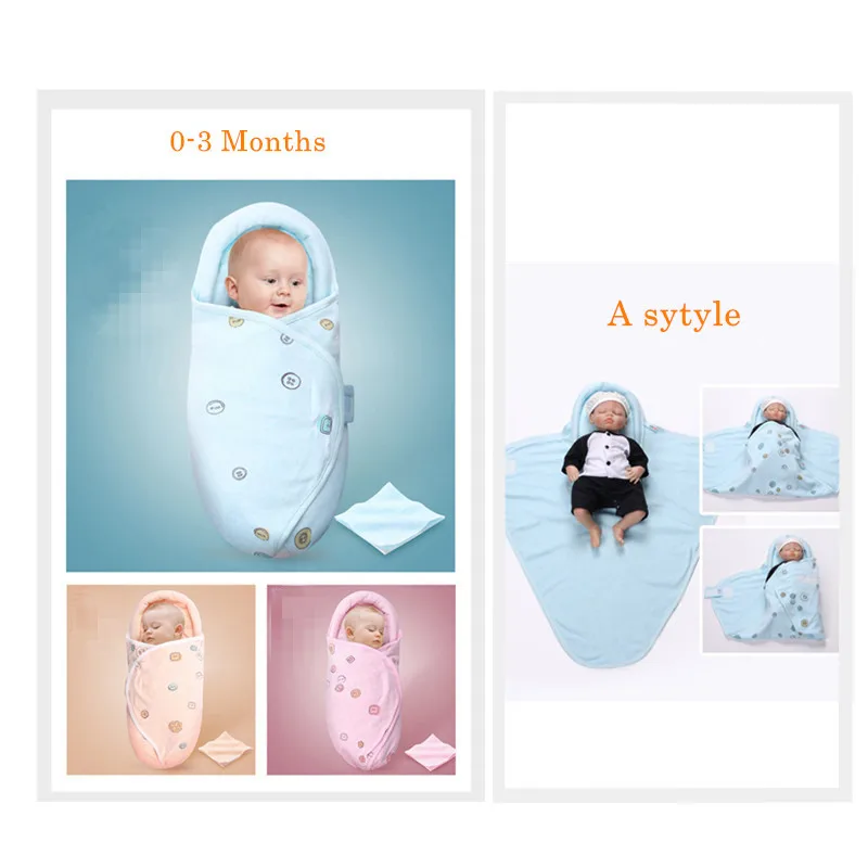 Спальный мешок для новорожденных, мягкое одеяло, хлопковое постельное белье с принтом, пеленка для маленьких девочек и мальчиков, одежда для сна для От 0 до 6 месяцев