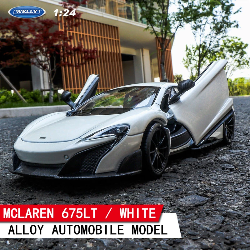 Welly 1:24 mlaren 675LT super run украшение автомобиля коллекция Подарочная игрушка Литье под давлением модель игрушка для мальчиков - Цвет: 675LT