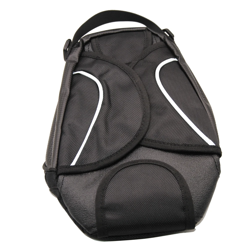 

1PC Black Motorcycle Iron Oil Fuel Tank Bag 800D Nylon Saddlebag Big Screen Waterproof Multi-function Riding Bags For Phone/GPS