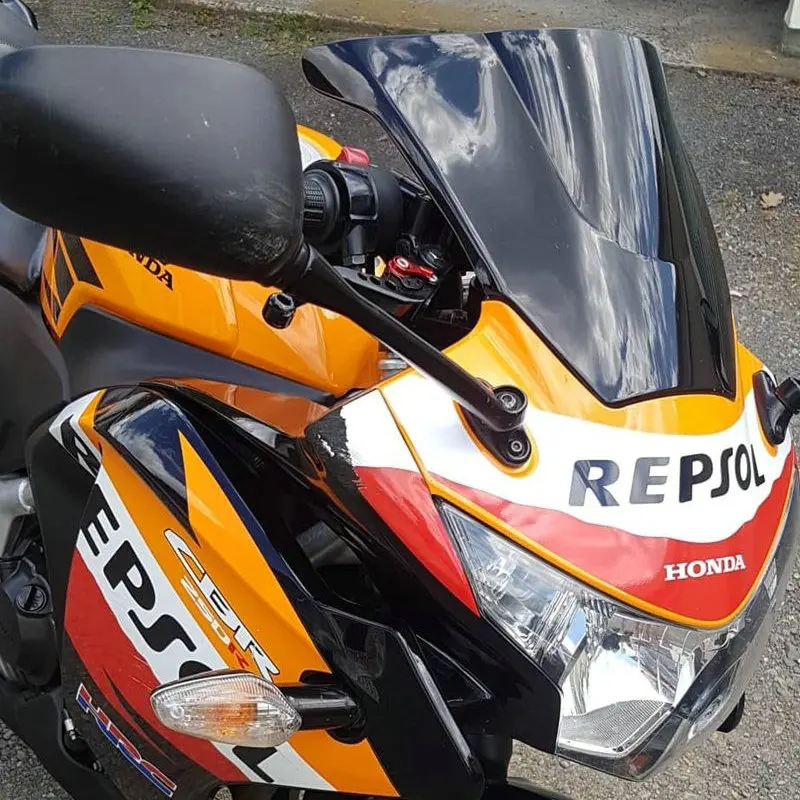 Ветровой экран для 2011 2012 2013 Honda CBR250R CBR 250 R ветрозащитные дефлекторы лобовое стекло - Цвет: Dark Smoke