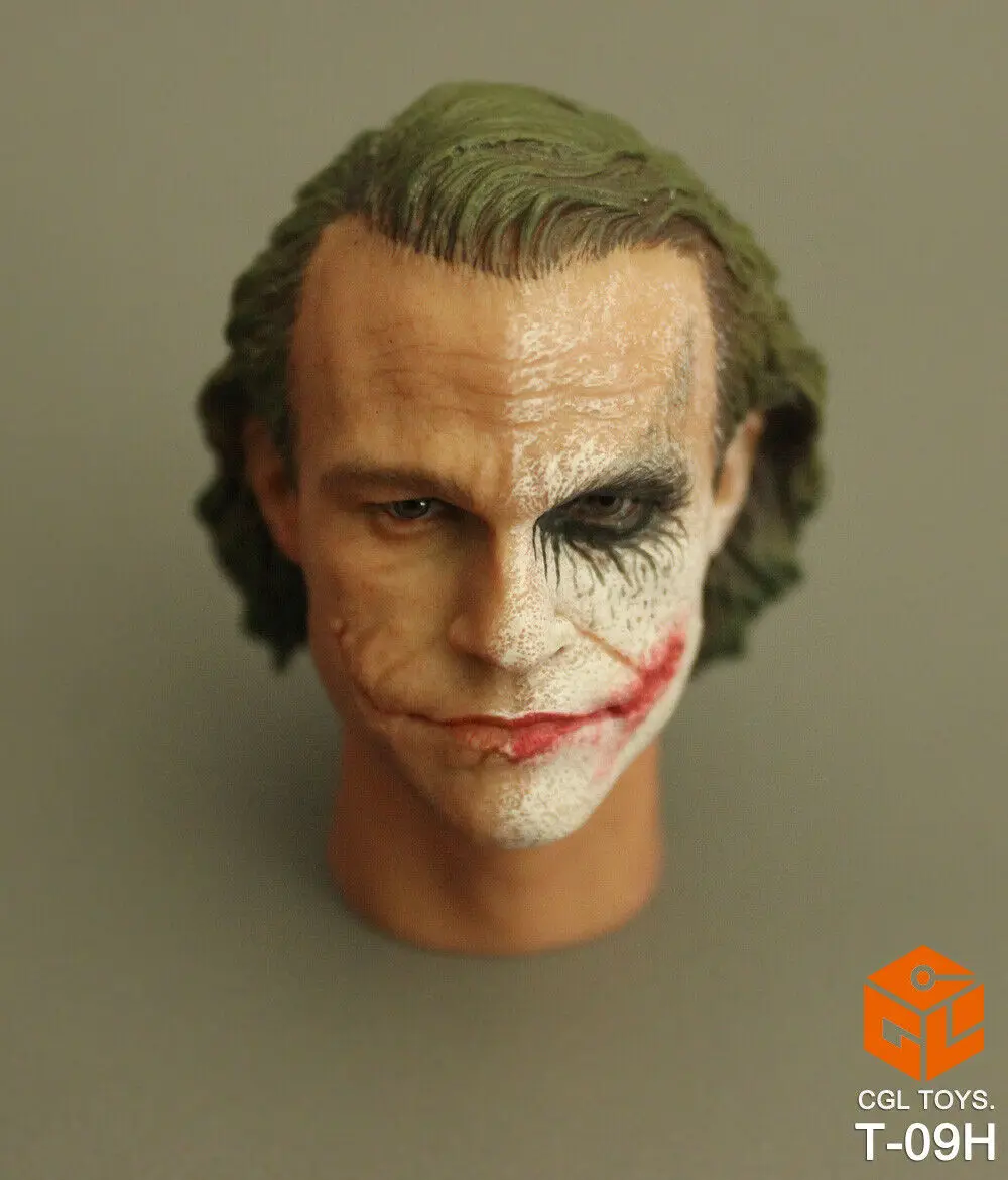 CGLTOYS T-09H 1/6 масштаб на заказ мужской Бэтмен делая джокер человек голова лепить половина лица макияж Версия F 1" горячие игрушки Фигурки