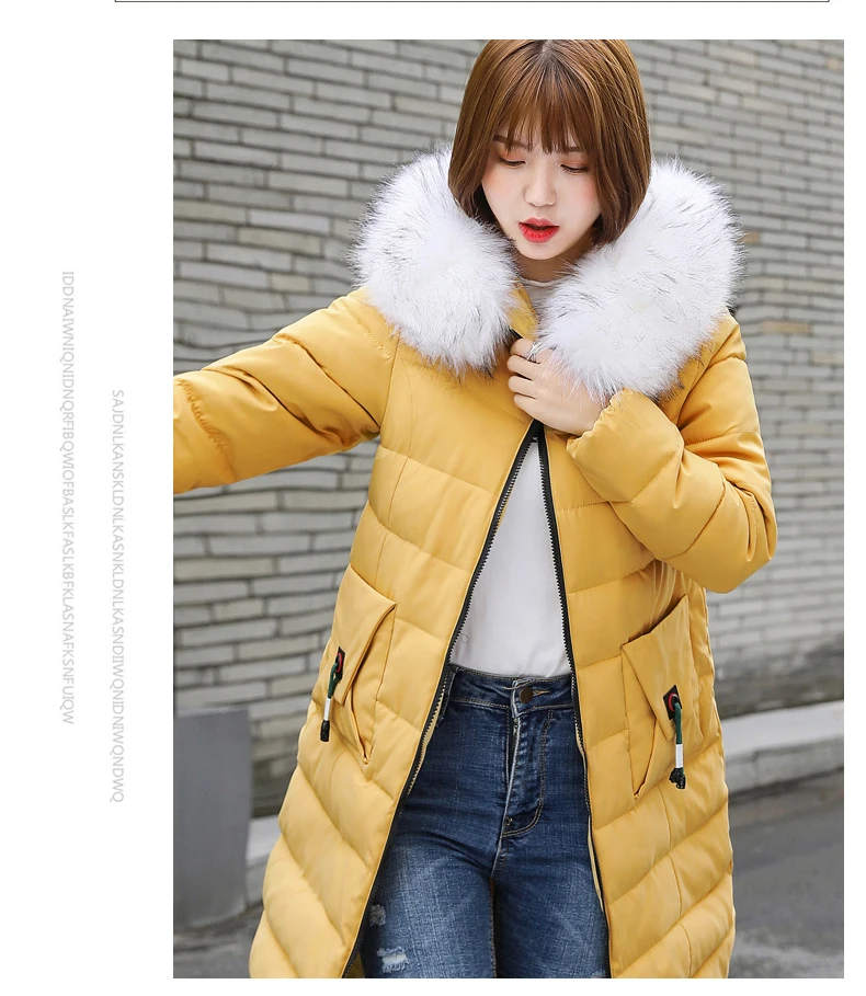Plus Size 7XL 8XL Women Winter Jacket Fur Hooded Parkas Female Oversize Thick Warm Cotton Women Coat Winter Down Jackets