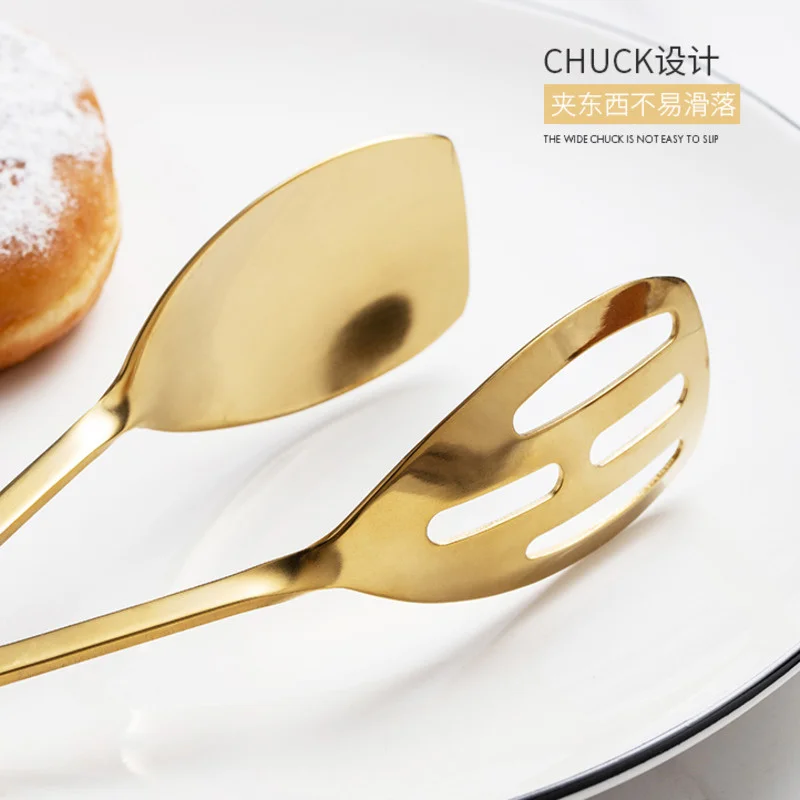 Buffet Tongs Stainless Steel Party Catering Serving Tongs Food Serving Cake Salad Bread Kitchen Baking Tools Clip